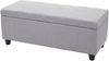 Aufbewahrungs-Truhe Kriens, Sitzbank Bank, Stoff/Textil, 45x114x45cm FSC®-zertifiziert ~ hellgrau Bild 3