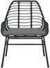 vidaXL 5-tlg. Garten-Essgruppe mit Kissen Schwarz Poly Rattan Glas 3334451 Bild 5