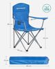 SONGMICS Klappstuhl-Set 2-tlg., Campingstühle mit Schwerlaststruktur, bis 150 kg belastbar, Blau Bild 5