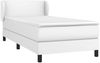 vidaXL Boxspringbett mit Matratze Weiß 100x200 cm Kunstleder 3127176 Bild 3