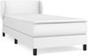 vidaXL Boxspringbett mit Matratze Weiß 100x200 cm Kunstleder 3127176 Bild 2