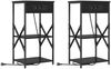 vidaXL Nachttisch mit Regal 2 pcs Schwarz Eichen-Optik 41 x 31 x 76 cm 859526 Bild 2