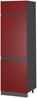 Küchenfront R-Line Rot 59.6 x 196 cm Möbelfront für den Kühlumbauschrank Vicco Bild 5