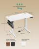 Songmics Höhenverstellbarer Schreibtisch elektrisch, 60x120 x (72-120) cm, Verstellbarer Tisch, Memory-Funktion für 4 Höhen, für Homeoffice, Arbeitszimmer, wolkenweiß Bild 5