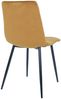 House Nordic Esszimmerstuhl, Samt, Senfgelb, schwarze Beine, HN1004 - 2er set Bild 4