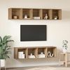 vidaXL TV-Schrankset Wandmontiert 4 pcs Artisan-Eiche Holzwerkstoff 3393422 Bild 4