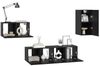 vidaXL TV-Schrankset mit Schubladen Schwarz Eichen-Optik Holzwerkstoff 3393298 Bild 3