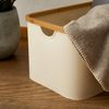 Lumaland Bambus-Aufbewahrungsbox rechteckig 3er-Set grau/blau 54x33x26cm/45x30x23cm/38x26x16cm Bild 3