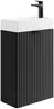 Vente-unique - VAHIRA Toilet unit Holz, Platte Schwarz - B 22 cm x H 60 cm x L 40 cm Bild 3