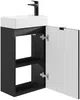 Vente-unique - VAHIRA Toilet unit Holz, Platte Schwarz - B 22 cm x H 60 cm x L 40 cm Bild 4