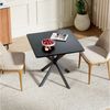 BlingBin Esstisch Küchentisch Quadratisch Esszimmertisch mit Spinnenfuß Kleiner Tisch (1 Stück, 1-St, 80x75 cm), für 2-4 Personen für Küche, Esszimmer und Wohnzimmer Bild 3