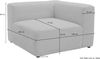 DOMO. collection Ecksessel 800013, Sessel, quadratisch mit gepolsterte Rückenlehne, Modul-Element, Sofa, Polsterecke, Eckcouch, Polstergarnitur 108 x 108 x 69 (BxTxH), grau Bild 5