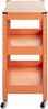 Servierwagen >55618< in orange, Metall - 50x75x32cm (BxHxT) Bild 4
