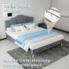 Modern minimalist soft bed, comfortable and soft headboard, 140*200CM, gray, multifunctional bedroom furniture, low box bed frame does not include gas rod, does not include mattress. Bild 3