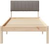 vidaXL Bettgestell Braun und Taupe 75 x 190 cm Massivholz Kiefer 878722 Bild 5
