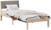 vidaXL Bettgestell Braun und Taupe 75 x 190 cm Massivholz Kiefer 878722 Bild 3