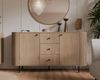 AX LIVING Kommode Halay Eiche Cremona 2 Türen & 3 Schubladen Moderne Rillenstruktur 164,6 cm Bild 5