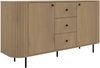 AX LIVING Kommode Halay Eiche Cremona 2 Türen & 3 Schubladen Moderne Rillenstruktur 164,6 cm Bild 3