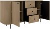 AX LIVING Kommode Halay Eiche Cremona 2 Türen & 3 Schubladen Moderne Rillenstruktur 164,6 cm Bild 4