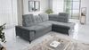 robin 'NEO' Ecksofa mit Schlaffunktion und verstellbarer Bettkasten, Chenille-Stoff grau, 343 x 210 x 90 cm Bild 2
