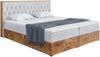 MEBLINI Boxspringbett LOFTY 6 200x200 cm mit Bettkasten - H4/Hellgrau Samt Polsterbett - Doppelbett mit Topper & Taschenfederkern-Matratze Bild 2