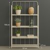 Koopman Blumenständer Pflanzenregal Blumenregal 118x58 cm Beige Metall Klappbar (Stück, 1 St, Packung), Pflanzenregal, Topfregal, Blumenregal, 3 Ebenen, Pflanzen Bild 2