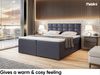 MEBLINI Boxspringbett TAPO 2 180x200 cm mit Bettkasten - H3/Dunkelgrau Kunstleder Polsterbett - Doppelbett mit Topper & Taschenfederkern-Matratze Bild 4