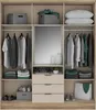 Vente-unique - ELORIO Wardrobe and walk-in wardrobe Holz, Platte BeigeBeige - B 46,5 cm x H 206 cm x L 180 cm Bild 2