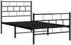 vidaXL Bettgestell mit Kopf- und Fußteil, Metall, Schwarz, 100x200 cm Bild 5