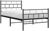 vidaXL Bettgestell mit Kopf- und Fußteil, Metall, Schwarz, 100x200 cm Bild 3