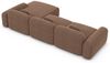 Ecksofa Barcelona L Form aus Samtstoff Kurz - Strukturstoff - braun - Rechts Bild 4