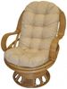 Rattani Rattanstuhl Luxus Rattansessel Rattan Drehsessel Drehwippsessel, Tolles Design und hochwertige Verarbeitung Bild 1