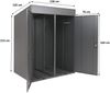 2er-Fahrradgarage HWC-H66b, Fahrradbox Fahrradunterstand abschließbar Metall 213x158x125cm ~ anthrazit/hellgrau Bild 3