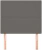 Kopfteil, Bettkopfteil, Minimalistisch Grau 100x5x118/128 cm Kunstleder Bild 3