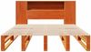 vidaXL Massivholzbett mit Regal ohne Matratze Wachsbraun 140x200 cm 3323877 Bild 5