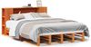 vidaXL Massivholzbett mit Regal ohne Matratze Wachsbraun 140x200 cm 3323877 Bild 2