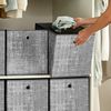 SONGMICS Aufbewahrungsbox mit Griff, 6er Set, Vliesstoff grau meliert, 33 x 33 x 33 cm Bild 3