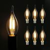 ZMH E14 LED-Kerzenglühbirnen, Warmweiß, 4 W, 2700 K, Retro-Filament, Edison-Vintage-Stil, Energiesparlampen aus Glas, nicht dimmbar, 6er-Pack Bild 1