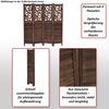 Paravent T568, Raumteiler Trennwand Sichtschutz Raumtrennung, Ornamente klappbar Paulownia Holz 170x160cm ~ weiß Bild 2