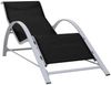 vidaXL Sonnenliegen 2 Stk. mit Tisch Aluminium Schwarz 310534 Bild 4