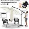FIVMEN Sonnenschirm 300cm Balkonschirm Gartenschirm mit Solarbetriebene UV Schutz, Höhenverstellbarer Balkonschirm Gartenschirm Sonnenschirme Bild 3