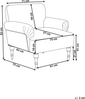Sessel FREDROS Stoff Taupe Bild 2
