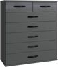 Nachtkommode >Duo2< (B/H/T: 90x106x40 cm) in Graphit - 90x106x40cm (BxHxT) Bild 1