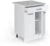 Unterschrank R-Line Weiß Hochglanz 60 cm mit Schubladen Vicco Bild 4