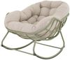 Lesli Living Schaukelstuhl Relax-Stuhl COZY Gartenstuhl beige/grün Bild 1