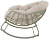 Lesli Living Schaukelstuhl Relax-Stuhl COZY Gartenstuhl beige/grün Bild 3