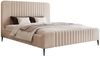 Goldstoff Polsterbett Elegantes Bett "OPERA" mit hohem Kopfteil und großzügigem Stauraum (120–200x200 cm, Kopfteilhöhe: 90/110 cm, Seitenhöhe: 25/40 cm), Modernes Bett mit hohem Kopfteil und großzügigem Stauraum Bild 1