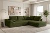 Couch Mykonos L Form in Samtstoff - Cordstoff - olive - Rechts Bild 2