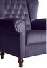 Ohrenbackensessel Katreen Bezug Samtvelours Buche nussbaum dunkel / purple 22818 Bild 5