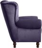 Ohrenbackensessel Katreen Bezug Samtvelours Buche nussbaum dunkel / purple 22818 Bild 3